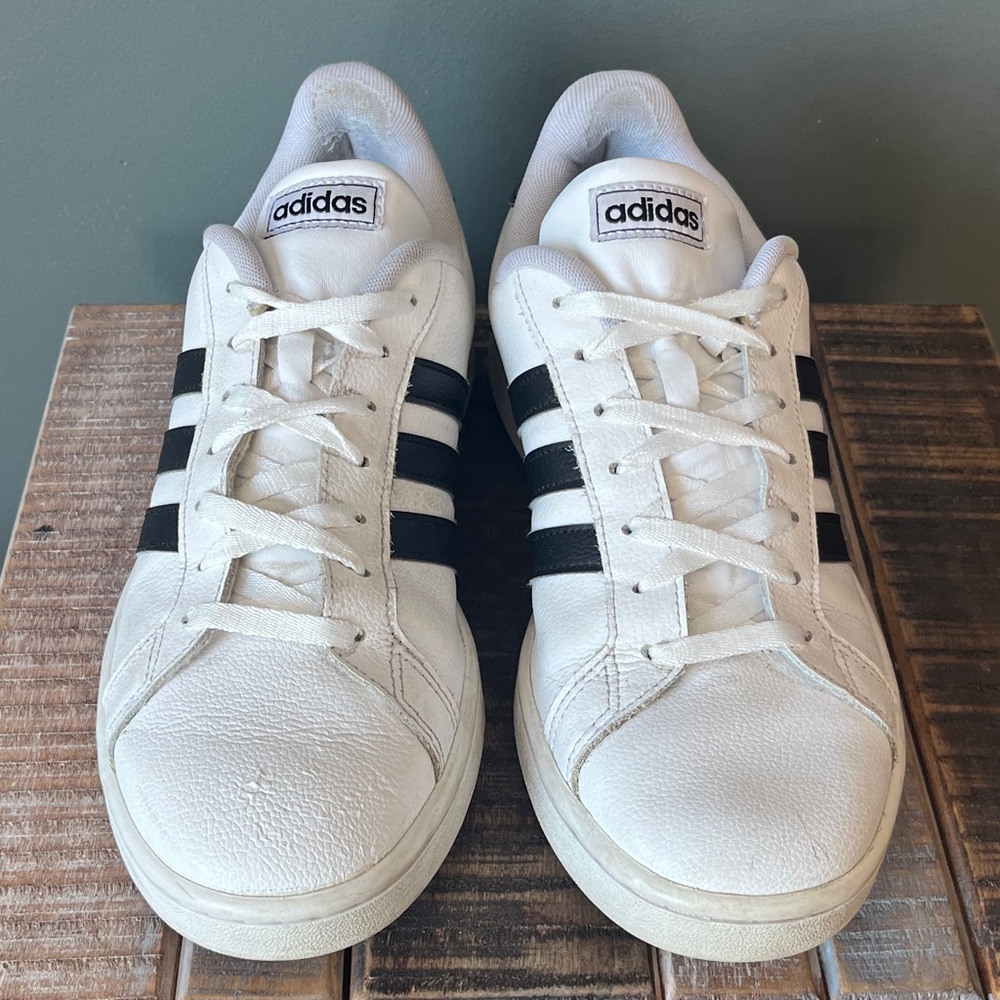 Adidas Grand Court 2.0 Classic White Sneakers Sz 10.5